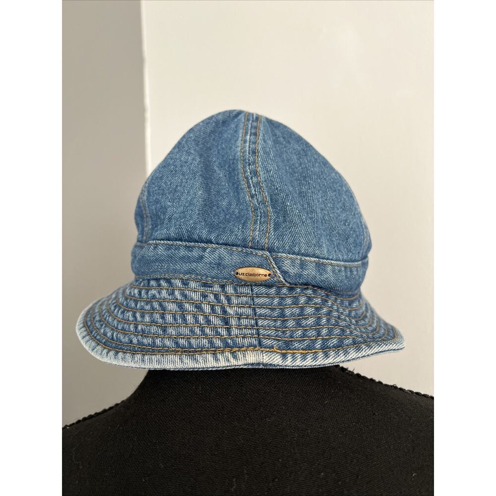 Vintage Denim Bucket Hat Blue Jeans y2k 90s Size Small Fisherman Liz Claiborne